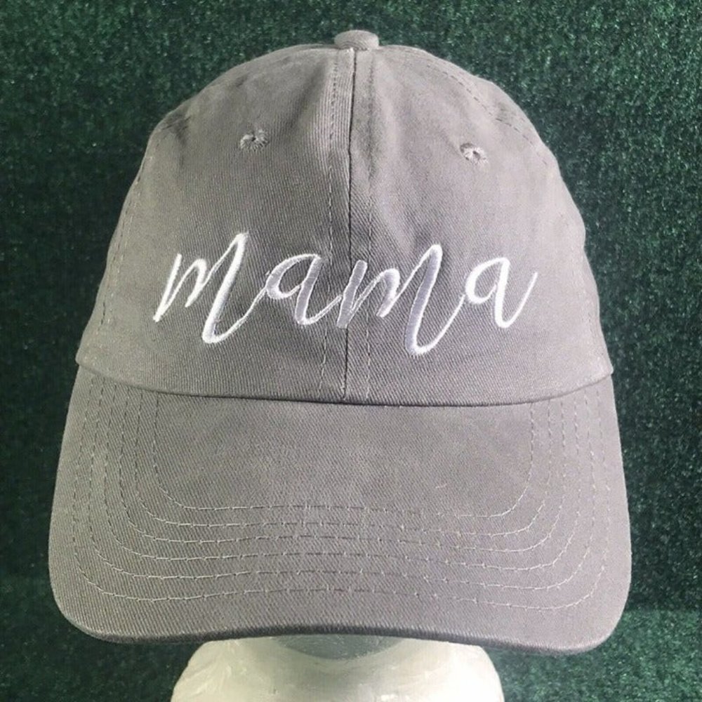 Mama The Belly Boxes Adjustable StrapBack Women's Baseball Hat Cap Olive Green